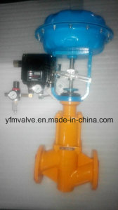 PFA Lined Pneumatic Globe Control Valve